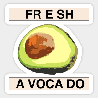 Fresh Avacado. Funny vine design Sticker